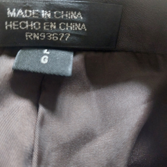 J. FERRAR Women's Oversized Brown Genuine Leather Blazer Jacket Size Large. - Picture 13 of 15